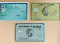 3種類のアメックスのビジネスカード