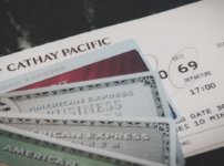 アメックスのクレジットカードとキャセイパシフィック航空の航空券